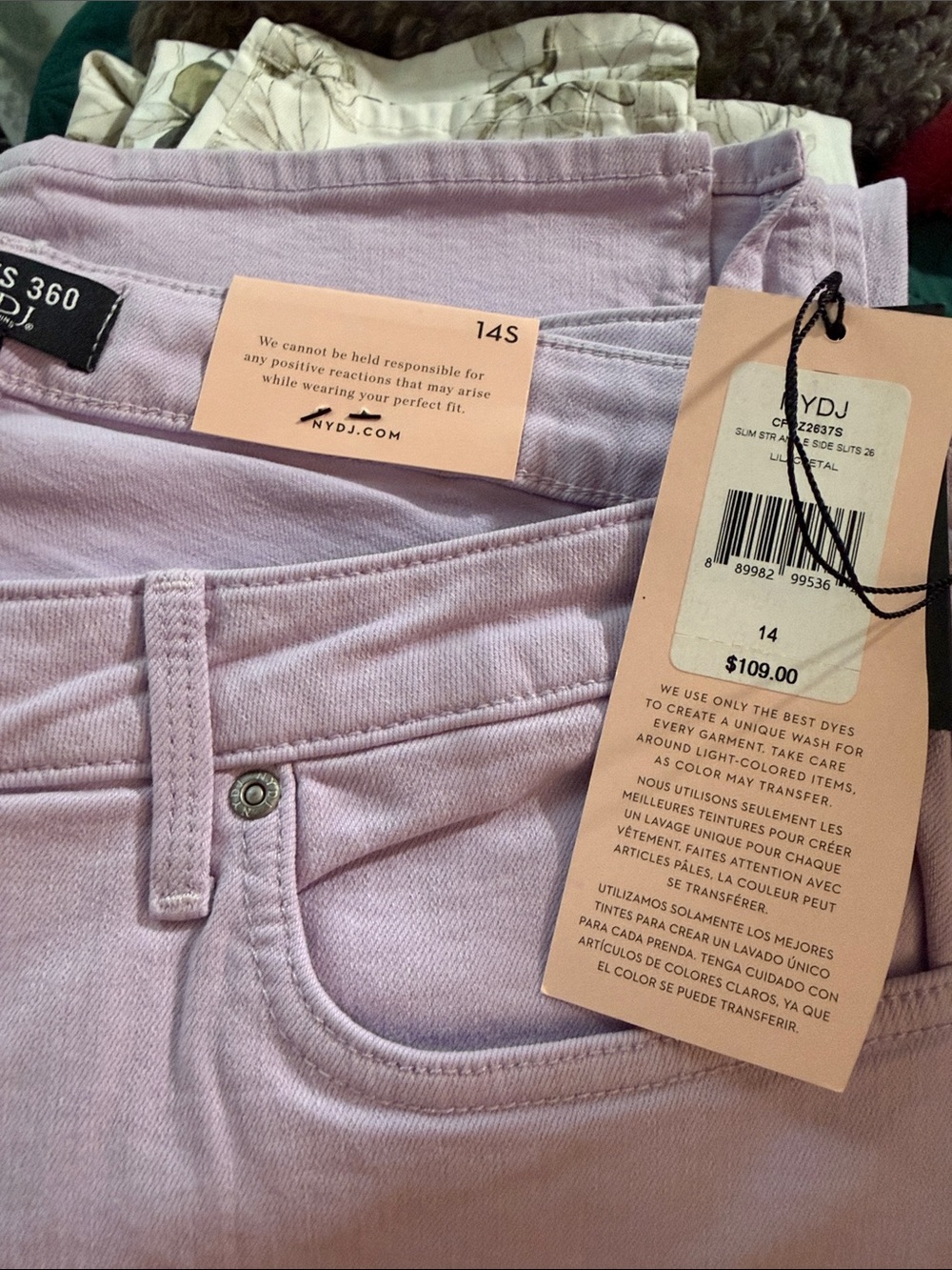 NYDJ Lilac Skinny Jeans - Soft Pastel Lavender